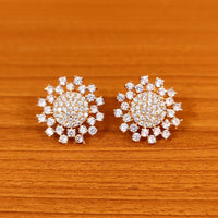 Diamond Look Cubic Zirconia Studded Signity Earrings 5