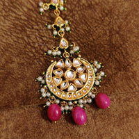 KUNDAN MEENAKARI RANI COLOUR MAANG TIKKA 2