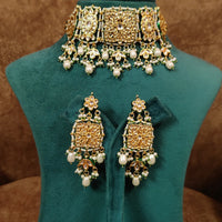 Kundan Polki Meenakari Pearl Choker Necklace Set 7