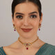 Beautiful Kundan Meenakari Ruby Elegant Pendant Set