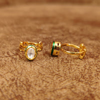 Kundan Polki Oval Shaped Toe Ring 1