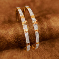 LOUIE VIITTON PATTERN CZ STUDDED DIAMOND LOOK BANGLES 4