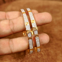 LOUIE VIITTON PATTERN CZ STUDDED DIAMOND LOOK BANGLES 3