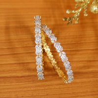 MARQUESE DIAMOND LOOK GOLD PLATED BANGLES 2