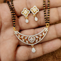MARQUESE DIAMOND LOOK GOLD PLATED CZ MANGALSUTRA 3