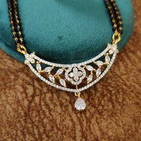 MARQUESE DIAMOND LOOK GOLD PLATED CZ MANGALSUTRA 2