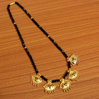 Black Crystal Gold Look Mangalsutra 4