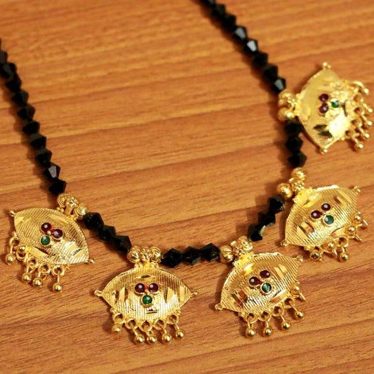 Black Crystal Gold Look Mangalsutra