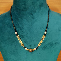Gold Plated Antique Bead & Pearl Mangalsutra 3