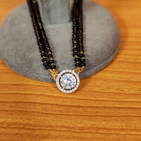 Solitaire Look Gold Plated Mangalsutra 2