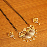 Gold Plated Diamond Look Ethnic Mangalsutra 3