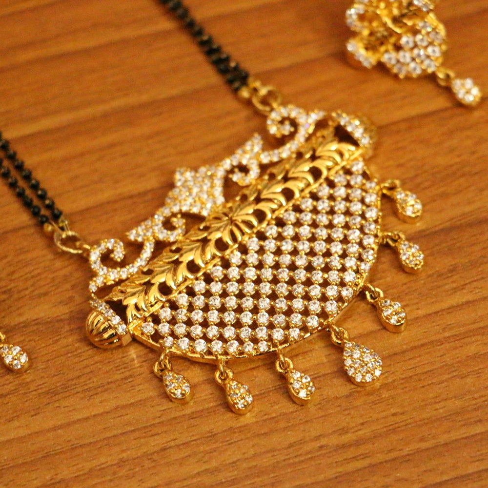 Gold Plated Diamond Look Ethnic Mangalsutra