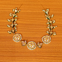 Kundan Meenakari Pearl Bridal Sheeshpatti 3
