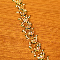 Leaf Pattern Kundan Meenakari Bridal Sheeshpatti 2