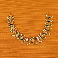 Leaf Pattern Kundan Meenakari Bridal Sheeshpatti 3