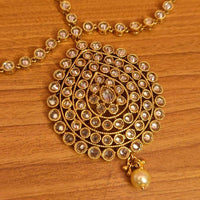 Pear Shaped Polki Dull Finish Bridal Maang Tikka 1