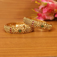 MULTICOLOUR GOLD PLATED REAL LOOK OPENABLE BANGLES 3