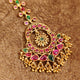 MULTICOLOUR KEMPU STONE WEDDING MAANG TIKKA