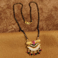 MULTOCOLOUR GOLD PLATED ETHNIC CUBIC ZIRCONIA MANGALSUTRA 4