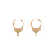 Mint Green Dangling Gold Plated Hoops