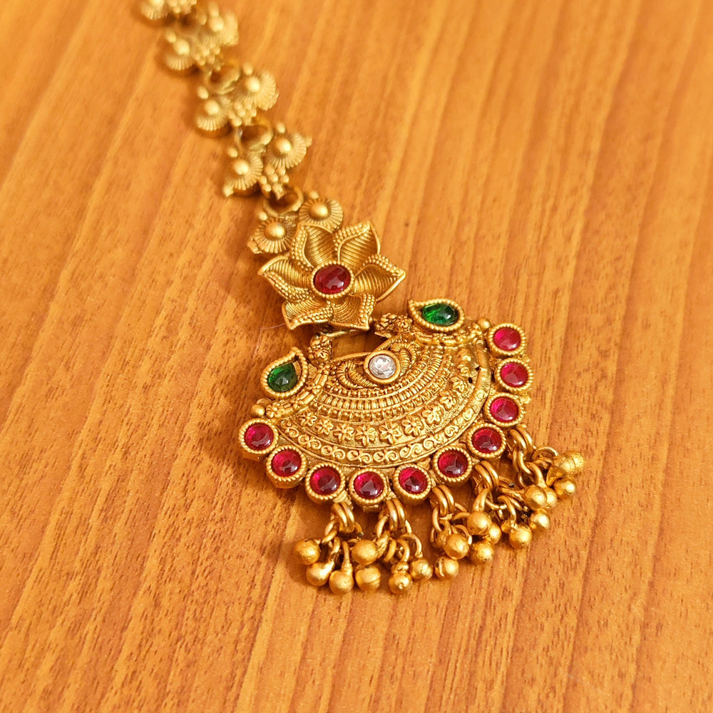 Multicolour Polki Maangtikka