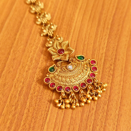 Multicolour Polki Maangtikka