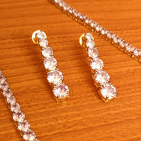 Single Line Diamond Elegant Necklace Set 2