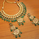 Emerald Kundan Meenakari Royal Necklace Set