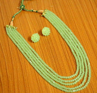Grape Green Swarovski Crystal Necklace Set 1