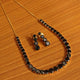 Black Onyx Single Line Necklace Set for Women