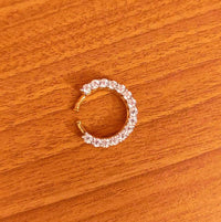 Diamond Look Cubic Zirconia Studded Pressable Nose Ring 4