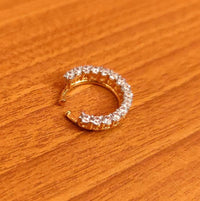 Diamond Look Cubic Zirconia Studded Pressable Nose Ring 1