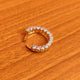 Diamond Look Cubic Zirconia Studded Pressable Nose Ring