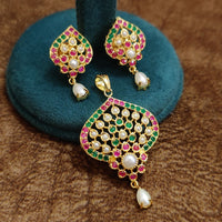 Navrang Pearl Jaal Pendant Set 4
