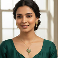 Navratan Pearl Jaal Pendant Set 1
