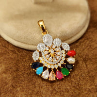 Navratna Radiance CZ Pendant Set 3