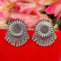 BUY 1 GET 1 FREE OXIDISED SILVER DANGLING BEADS STUDS FOR WOMEN 3