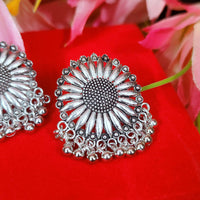 BUY 1 GET 1 FREE OXIDISED SILVER DANGLING BEADS STUDS FOR WOMEN 2