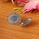 BUY 1 GET 1 FREE OXIDISED SILVER  ROUND STUDS FOR WOMEN