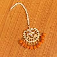 Orange Kundan Maangtikka 3