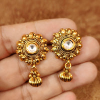 PAISLEY GOLD PLATED KUNDAN LOOK STUDS 3