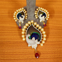 MorNeel Peacock Pearl Pendant Set 4