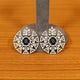 Blue Sapphire Look Cz Studded Silver Plated Pendant Set