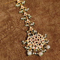 PEARL KUNDAN MEENAKARI MAANG TIKKA 2