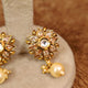 POLKI STUDDED KUNDAN POLKI & PEARL STUDS