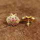 PREMIUM CZ & KEMPU PEACOCK SCREW BACK STUDS