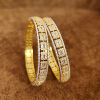 PREMIUM DIAMOND LOOK GOLD PLATED BANGLES 7