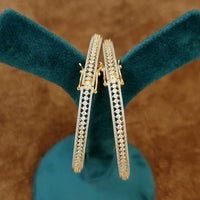 PREMIUM SINGLE LINE DIAMOND LOOK SLEEK OPENABLE BANGLES 6