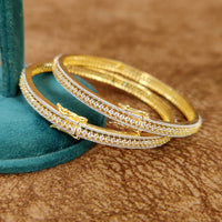 PREMIUM SINGLE LINE DIAMOND LOOK SLEEK OPENABLE BANGLES 3