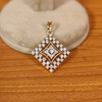 REAL DIAMOND LOOKALIKE SMALL PENDANT SET WITH CHAIN 2